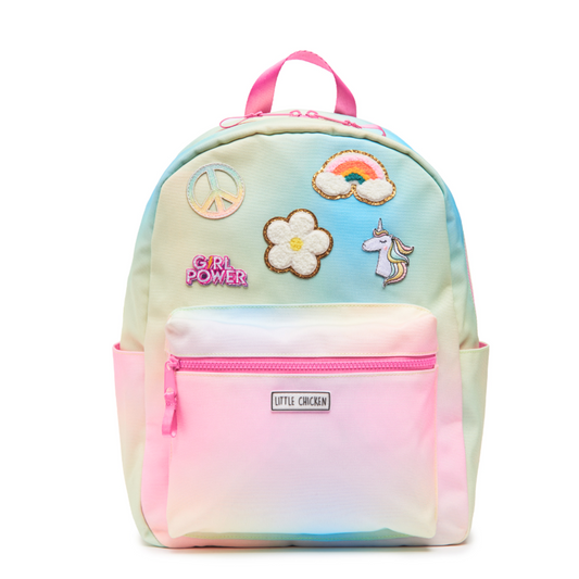 Customizable Backpack - Hazy Rainbow With Patches