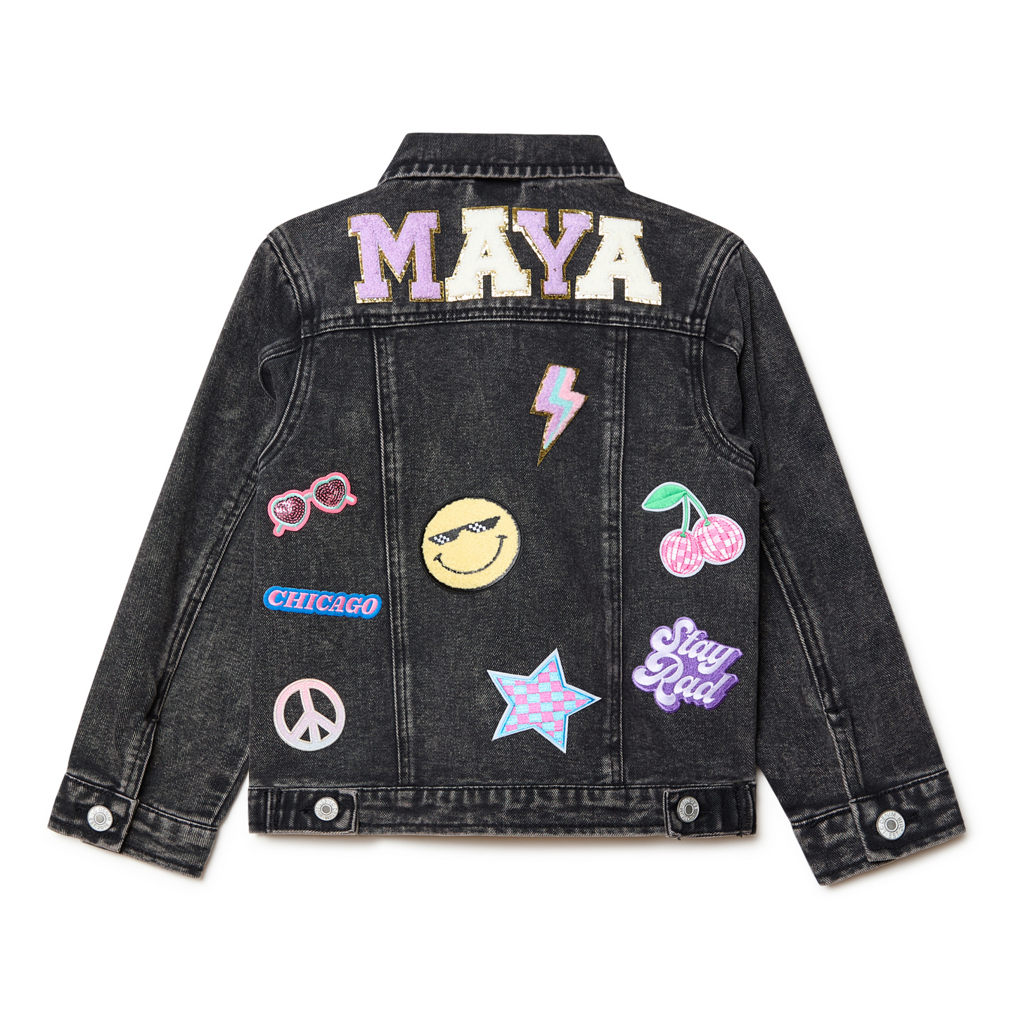 Kids' Custom Denim Jacket , Black Wash