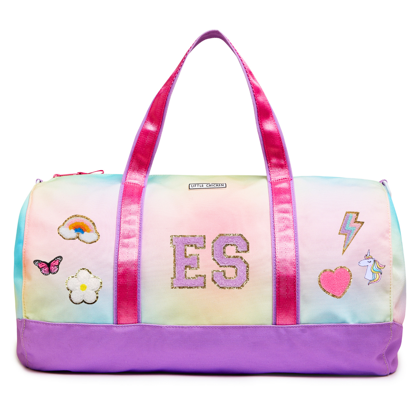 Customizable 6 PATCH Rainbow Duffle Bag