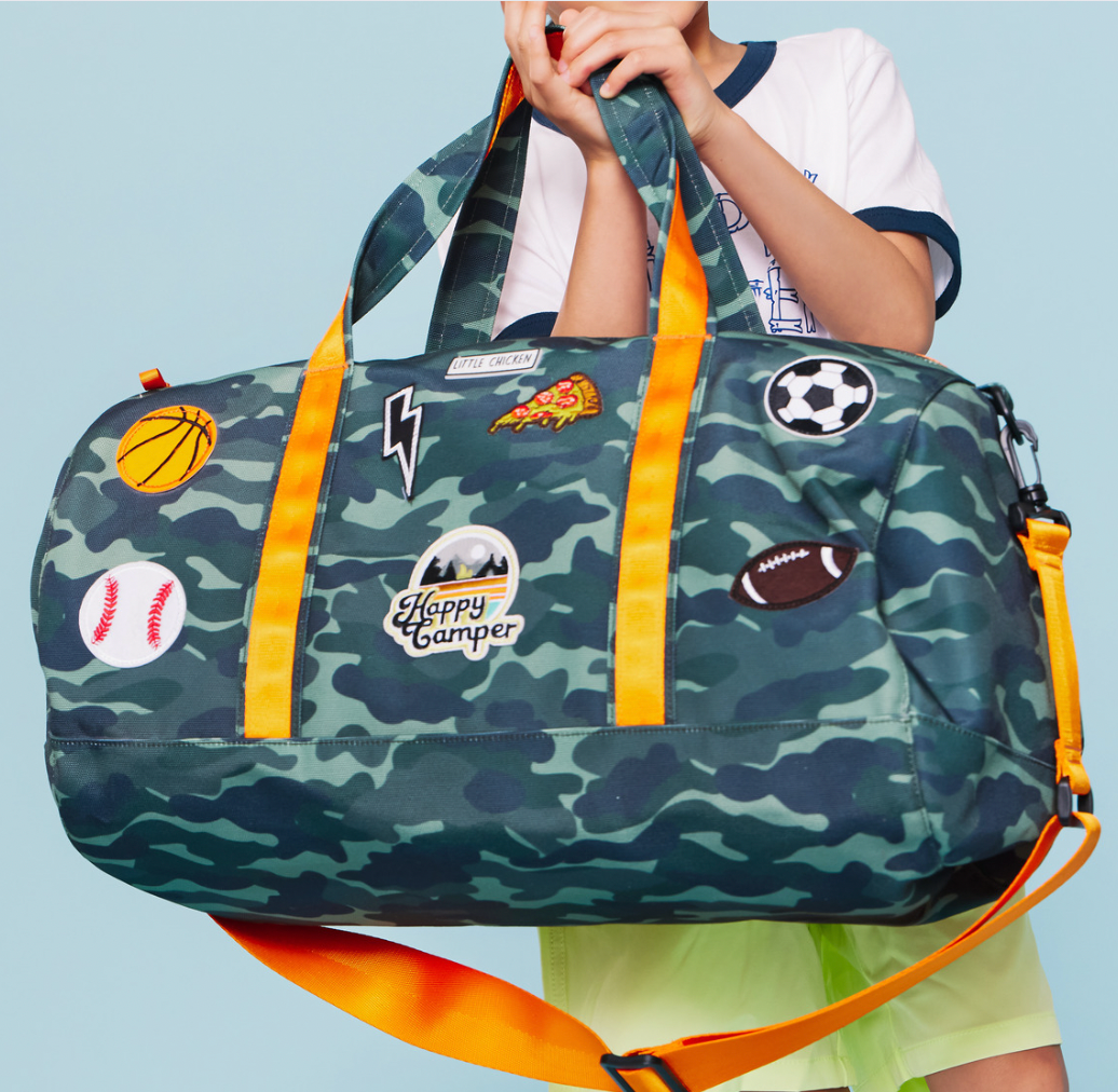 Customizable 6 patch Camo Duffle Bag