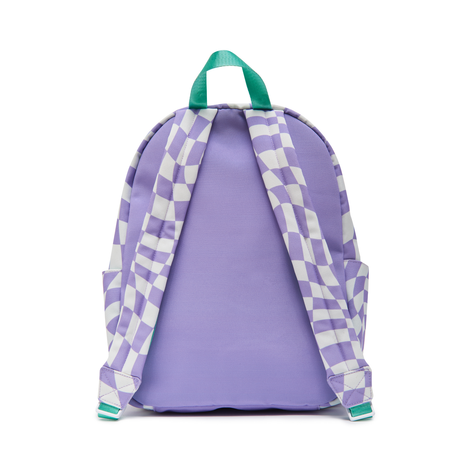 Customizable Backpack With Patches- Purple Checkered