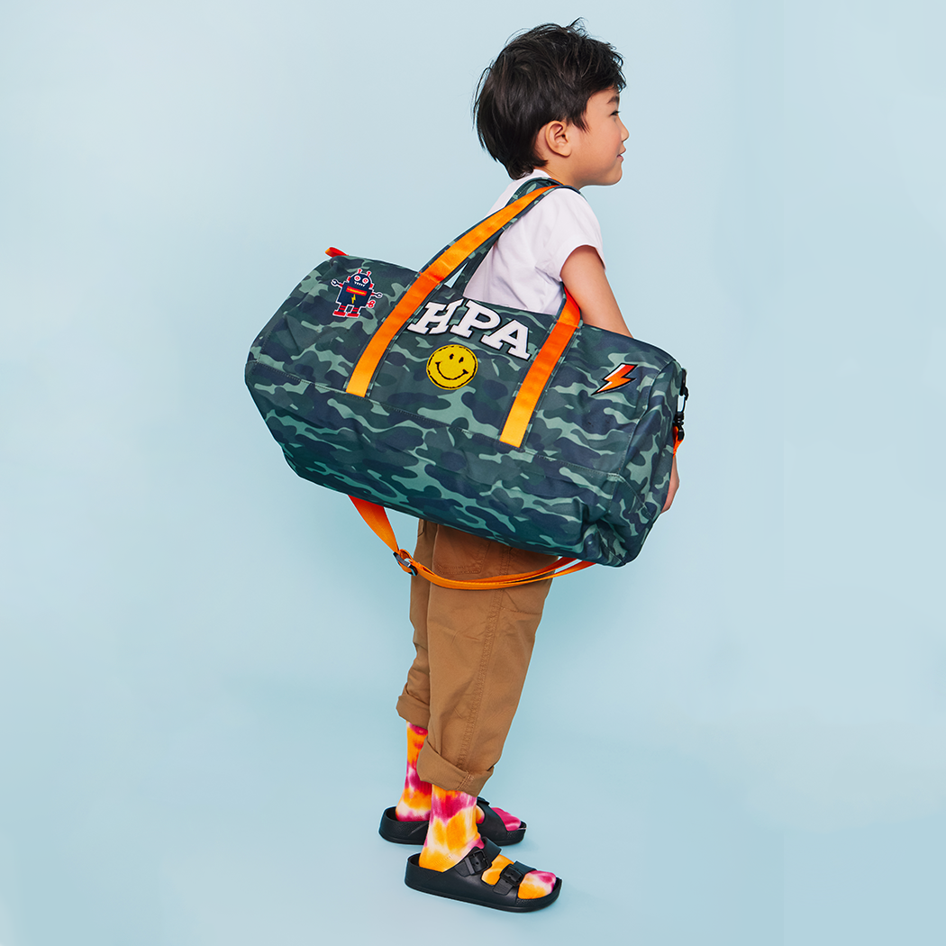 Customizable 6 patch Camo Duffle Bag