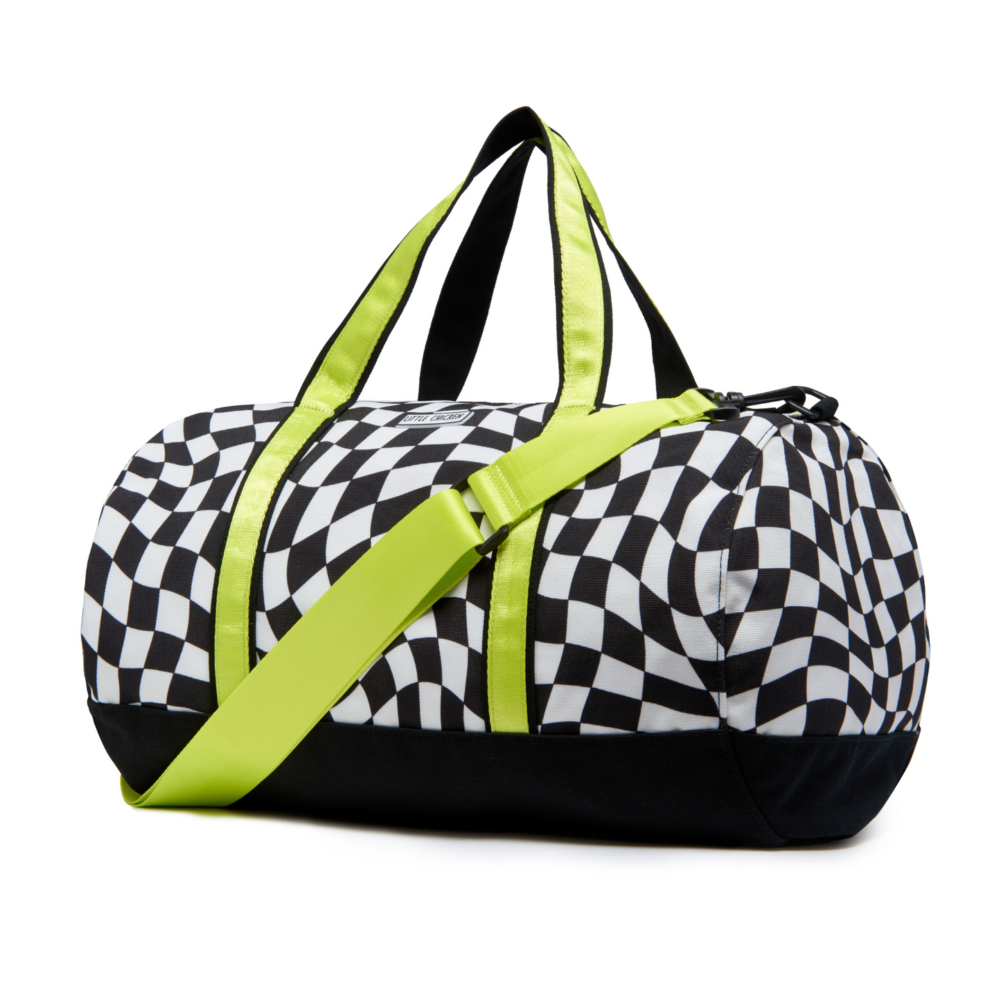 Customizable 6 patch Checker Duffle Bag