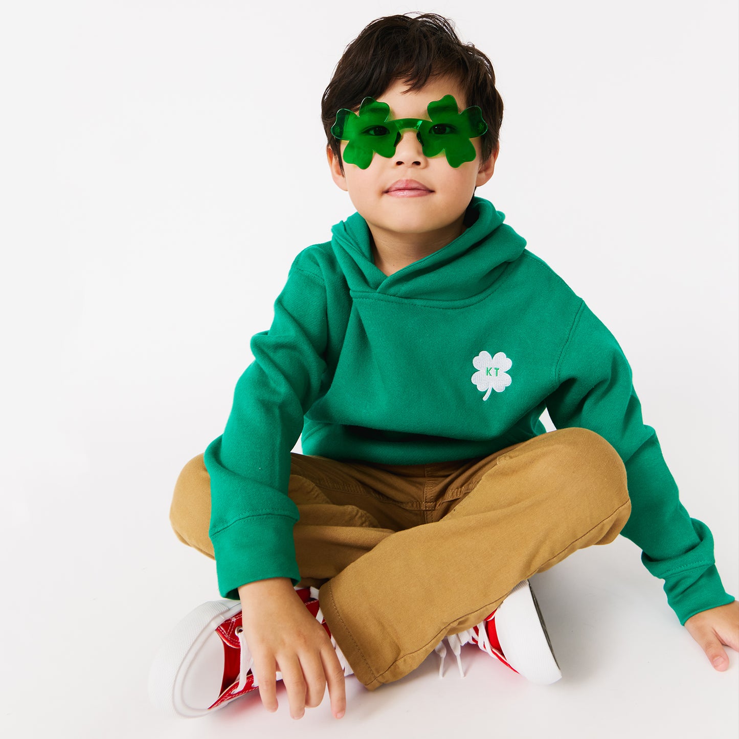 Clover Initial Hoodie
