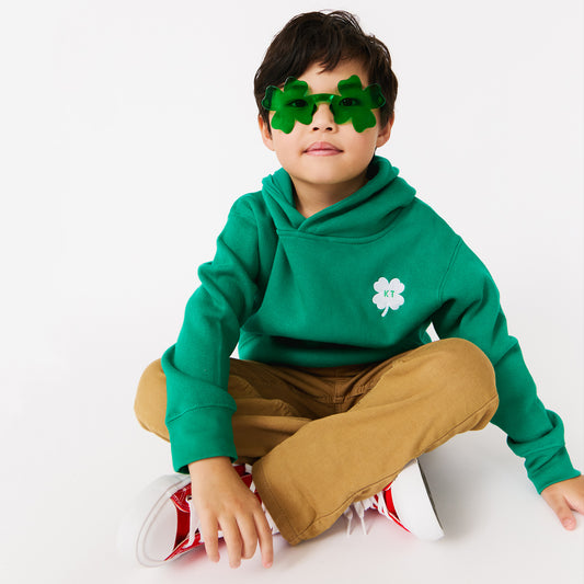Clover Initial Hoodie