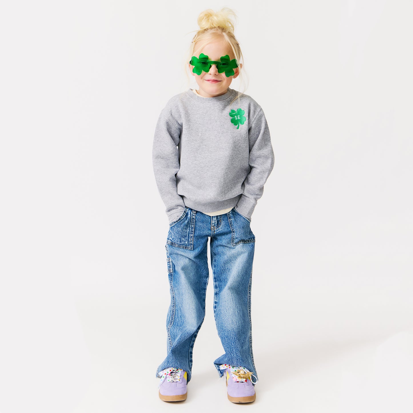Clover Initial Crewneck Sweatshirt