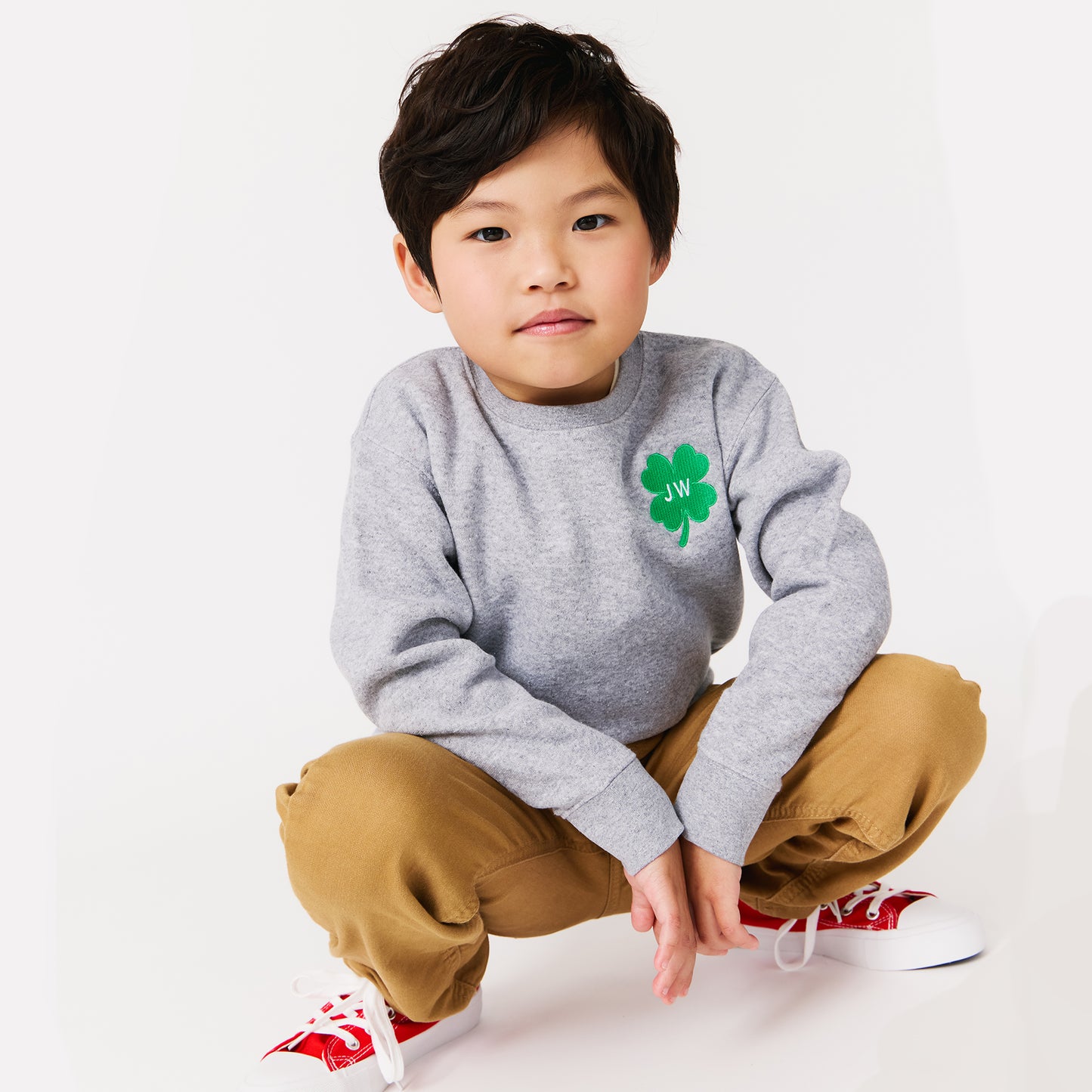 Clover Initial Crewneck Sweatshirt