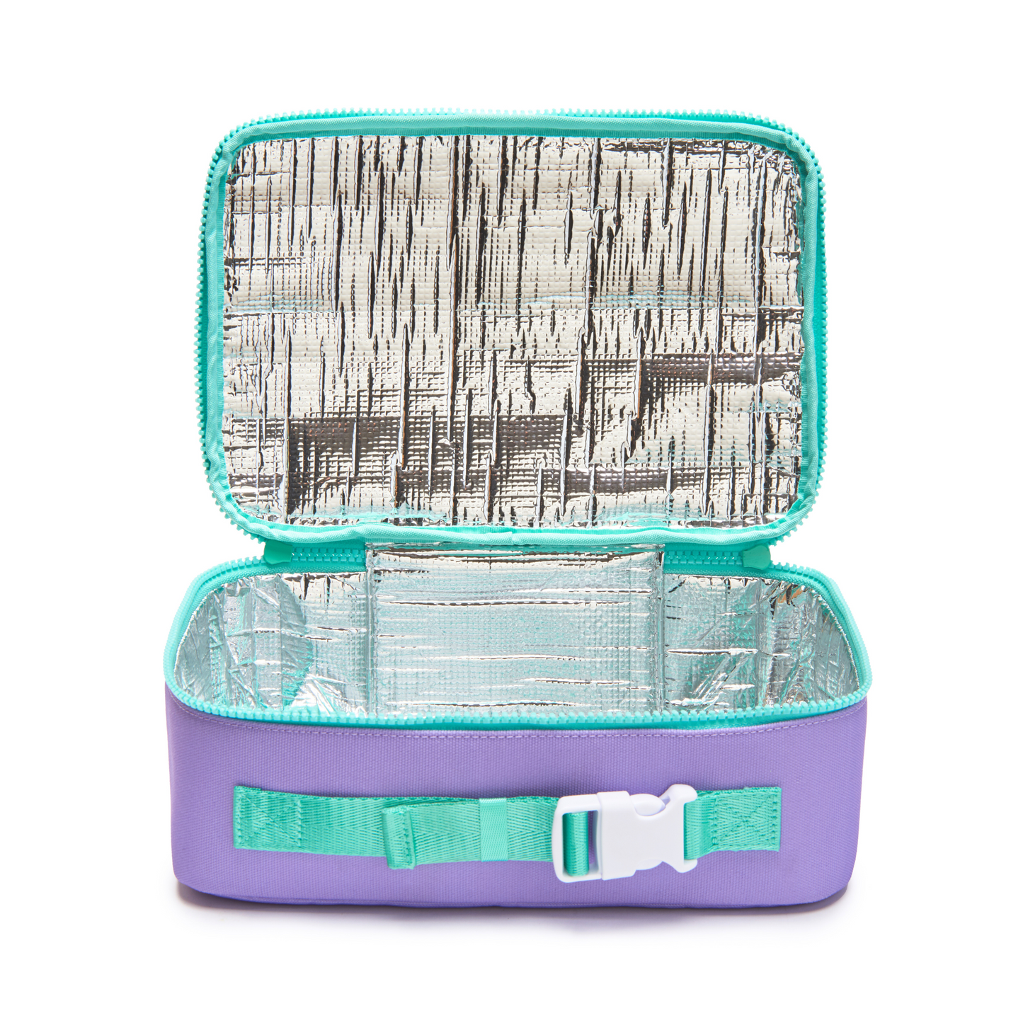 Pre-Patched Purple Checkered Lunch Box