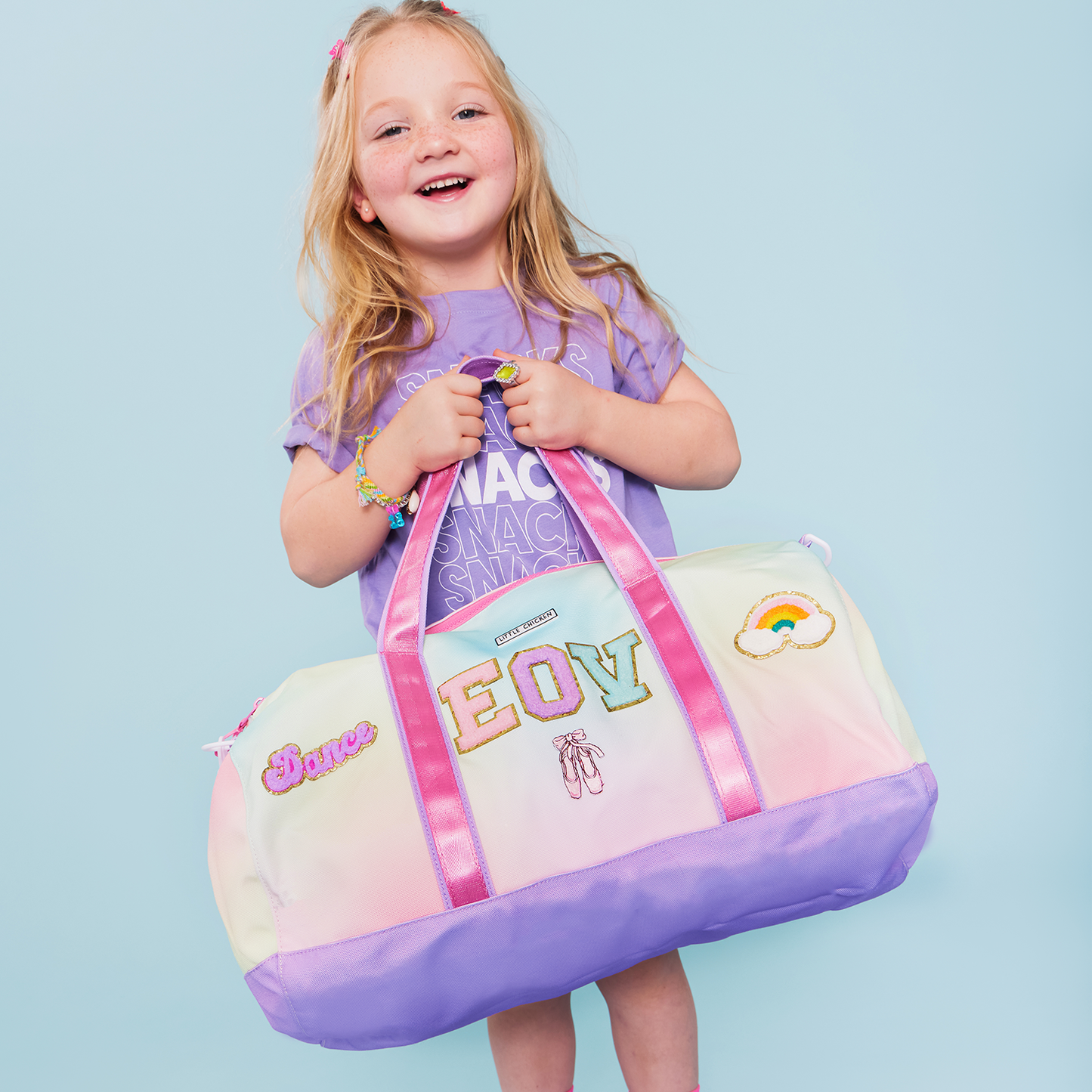 Customizable 6 PATCH Rainbow Duffle Bag