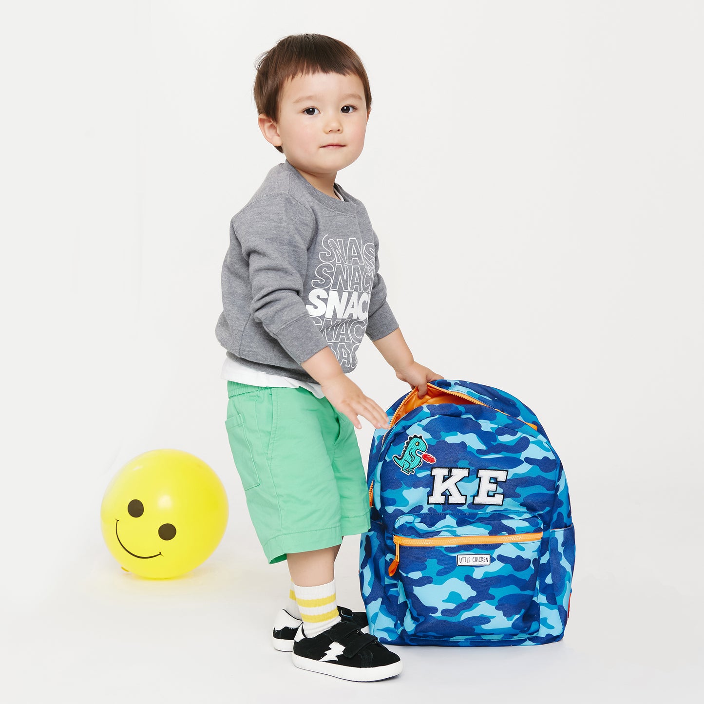 Customizable Backpack - Blue Camouflage With Patches
