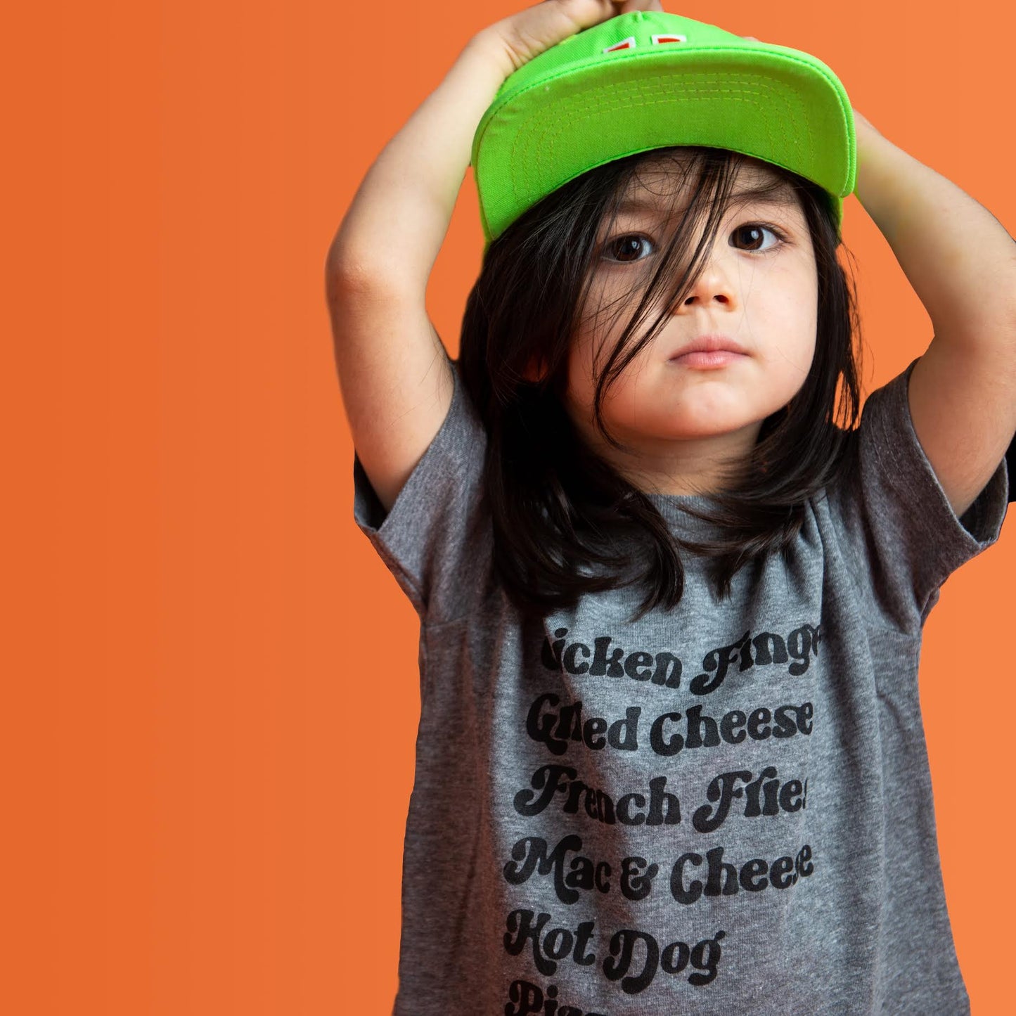 Kids Menu T-Shirt in Grey