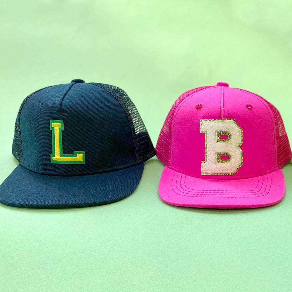 baby trucker hats with a patch