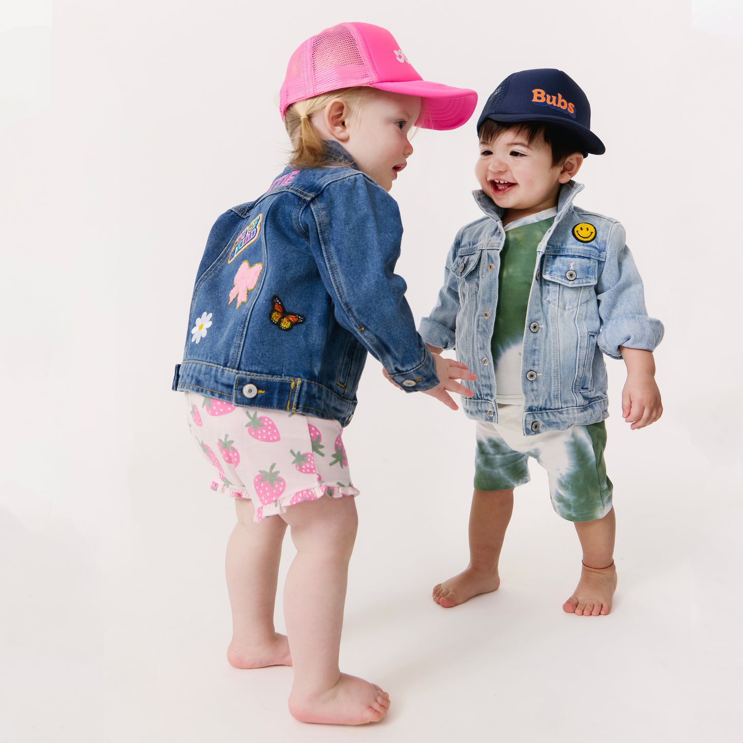 Personalized Baby Denim Jacket – Embroidered Name, Dark Wash