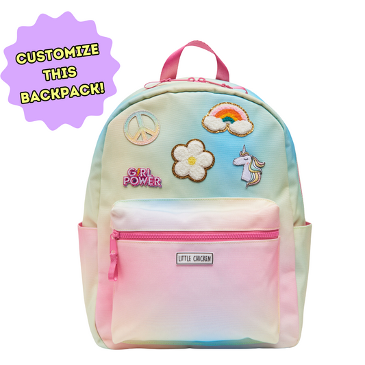 Patched Customizable Backpack - Hazy Rainbow