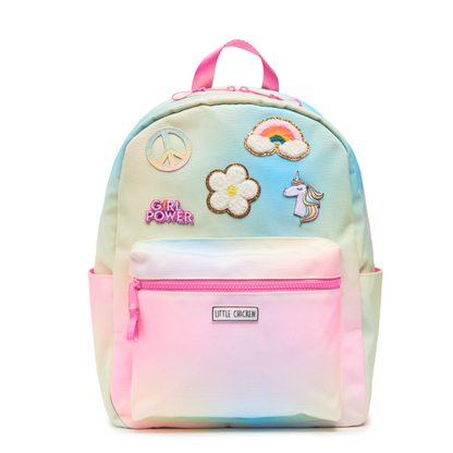 Customizable Backpack - Hazy Rainbow With Patches