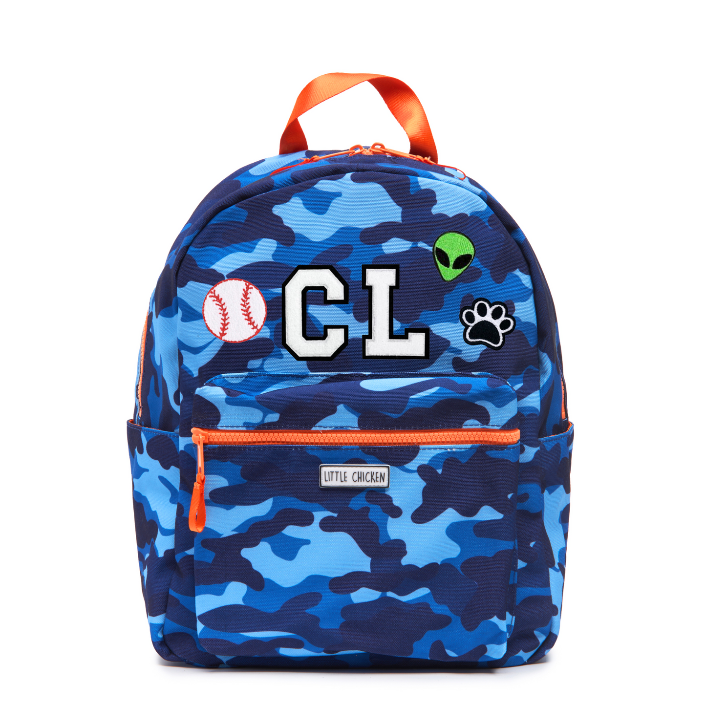 Customizable Backpack - Blue Camouflage With Patches