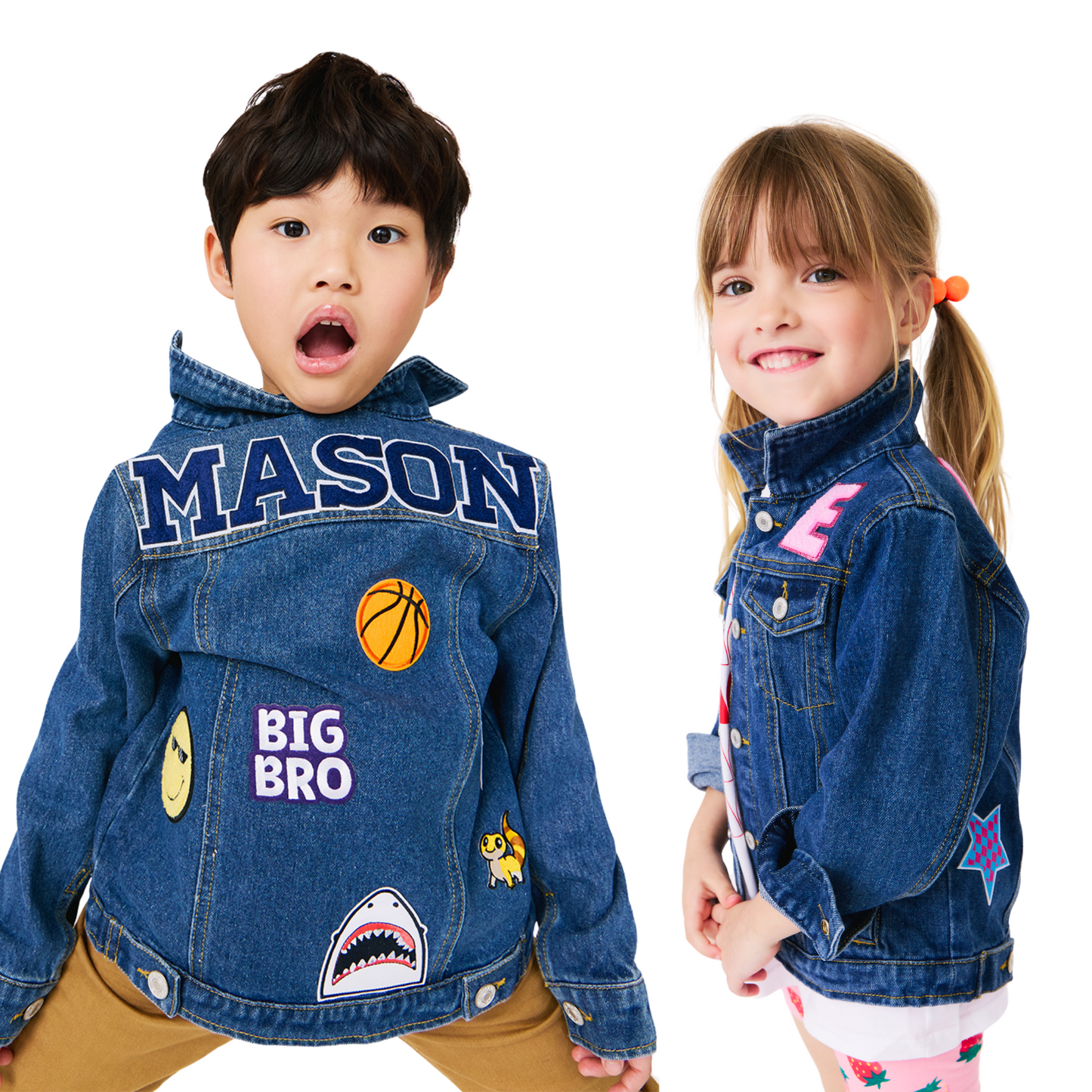 Kids' Custom Denim Jacket, Dark Wash