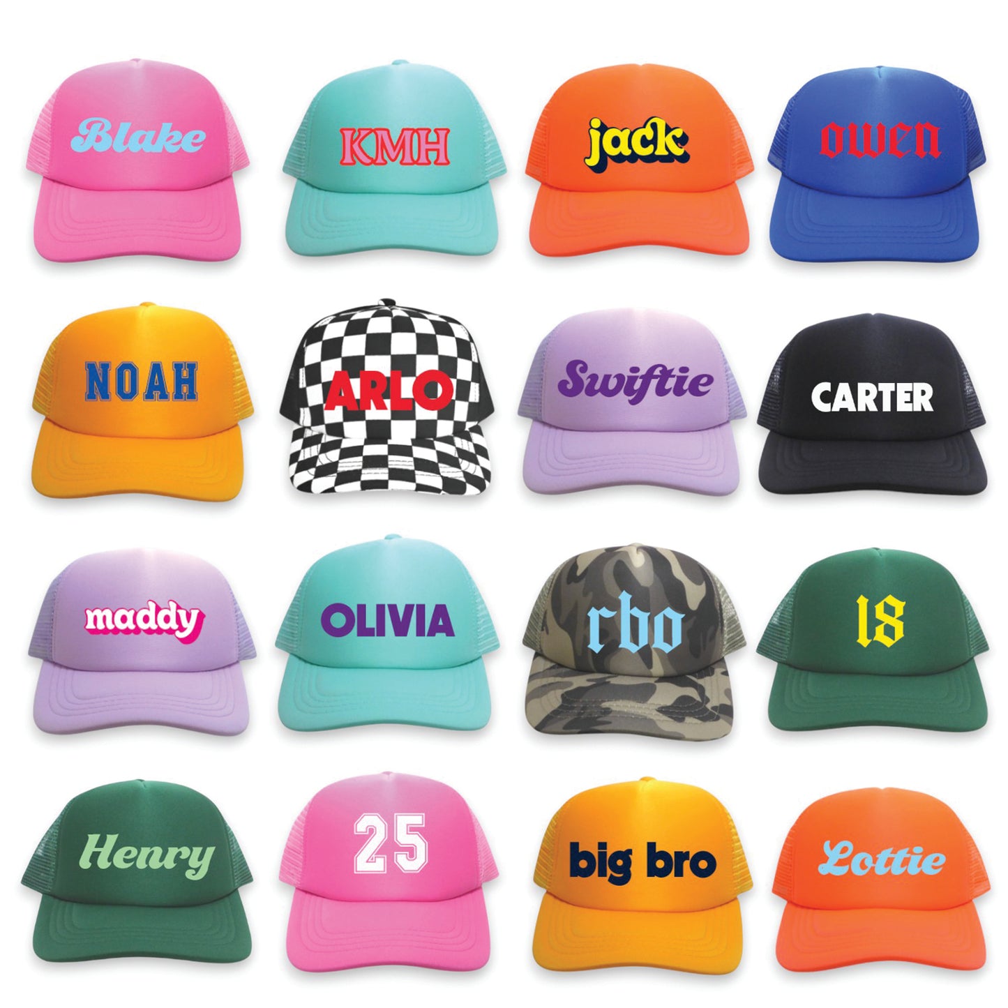 Personalized Kids Trucker Hat