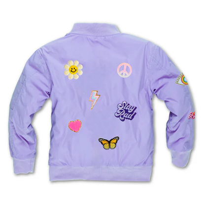 Customizable Nylon Bomber Jacket - Blush