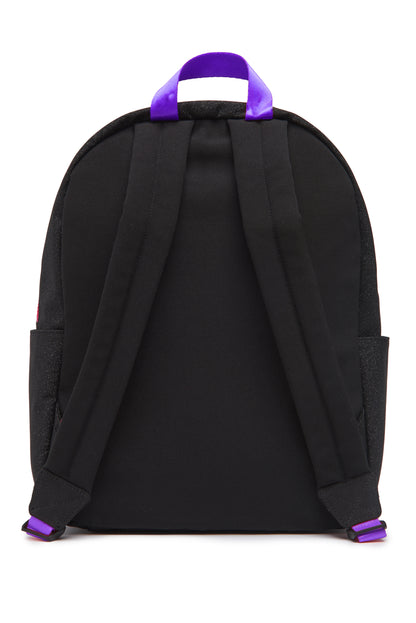 Patched Customizable Backpack - Black Glitter