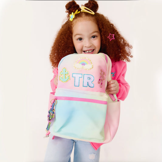 rainbow personalized backpack