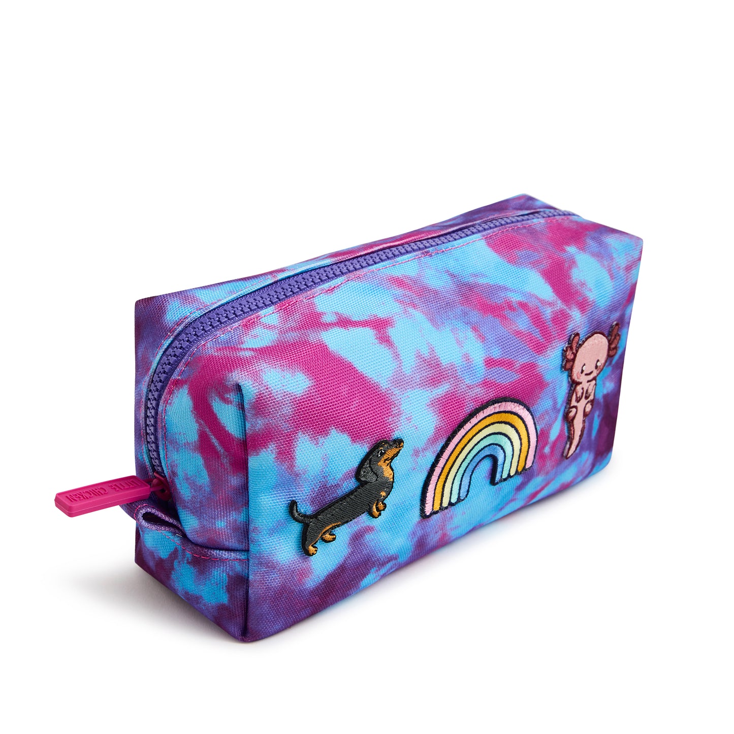 Personalized Purple Tie Dye Pencil Pouch for Kids | Custom Pencil Case