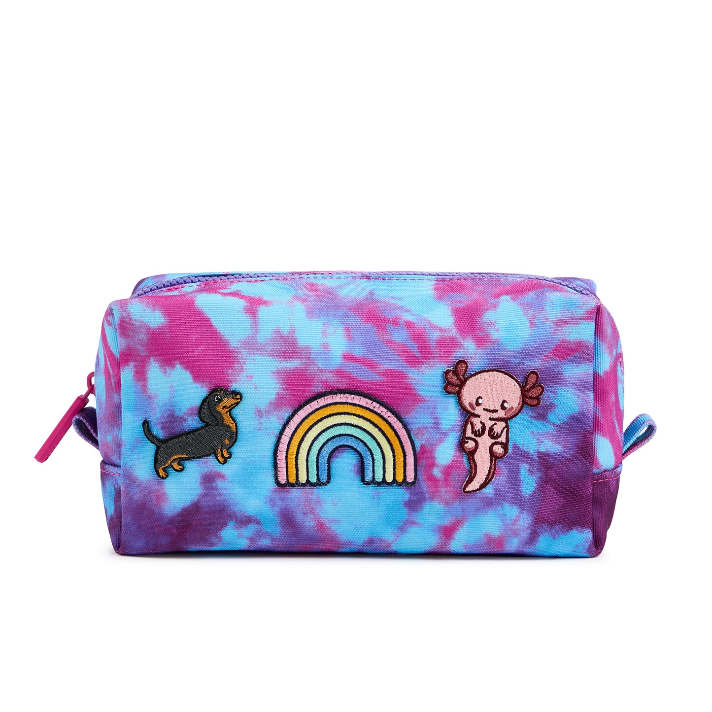 Personalized Purple Tie Dye Pencil Pouch for Kids | Custom Pencil Case