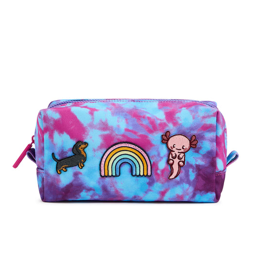 Personalized Purple Tie Dye Pencil Pouch for Kids | Custom Pencil Case