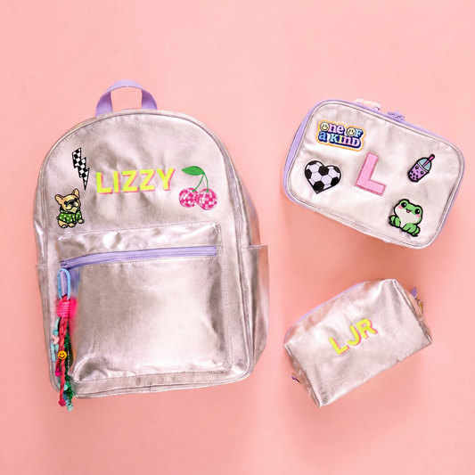 GIRLS PERSONALIZED BACKPACK LUNCHBOX PENCIL POUCH