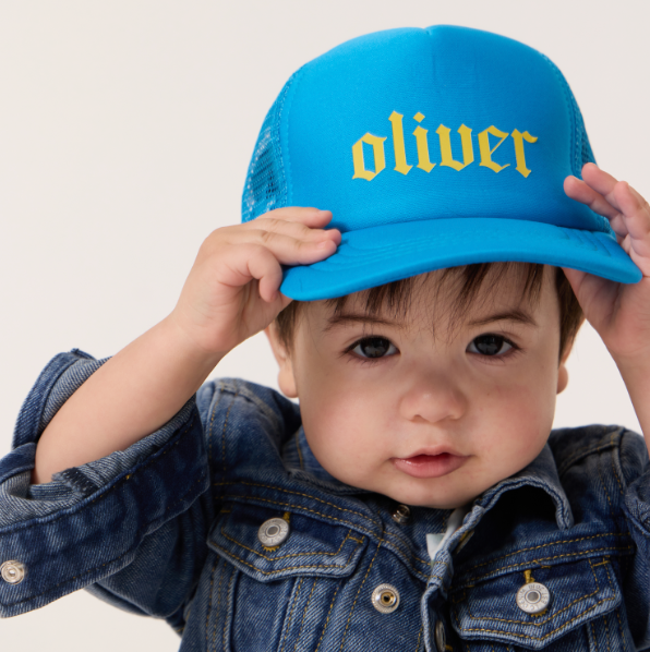 Personalized Baby & Toddler Trucker Hat (ages 0-3)