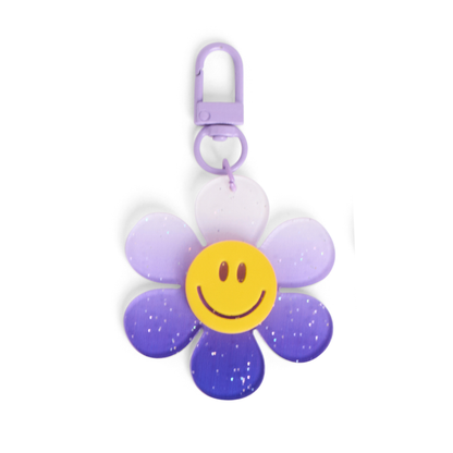 Daisy Smiley Bag Charm Keychain