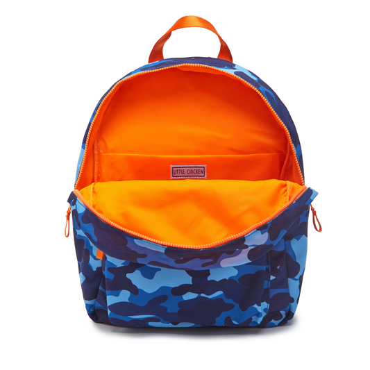 Patched Customizable Backpack - Blue Camouflage
