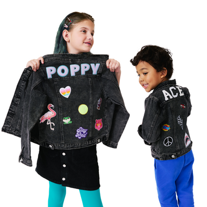 Kids' Custom Denim Jacket , Black Wash