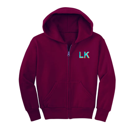 ZIP-UP CUSTOMIZABLE HOODIE SWEATSHIRT, Maroon