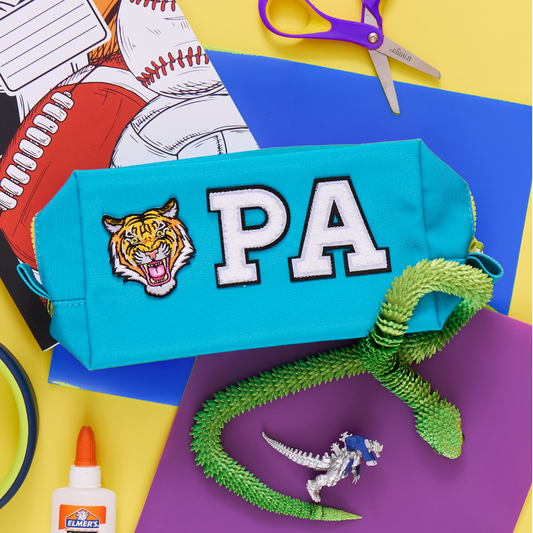 Customizable Pencil Pouch -Teal