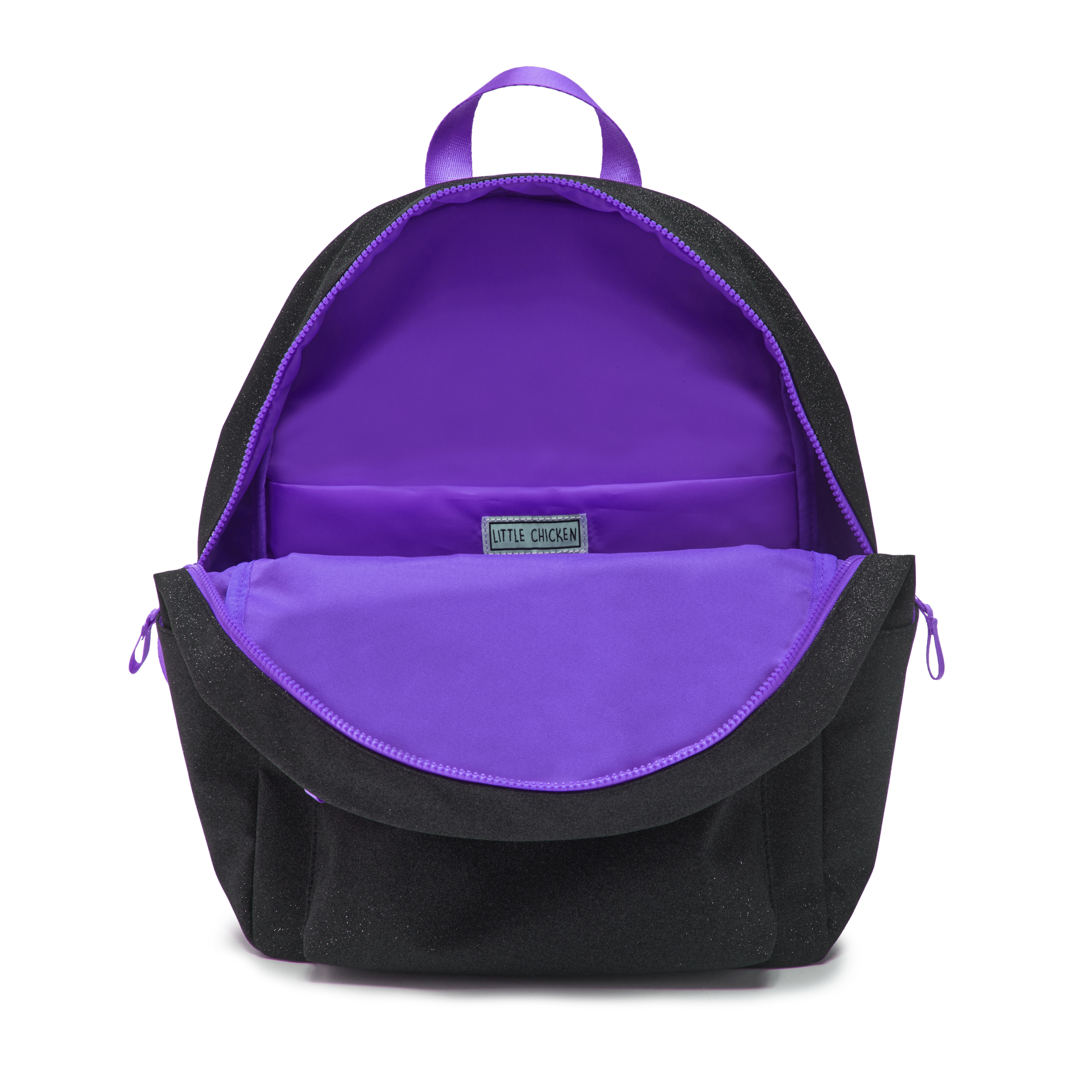 Customizable Backpack - Black Glitter With Patches