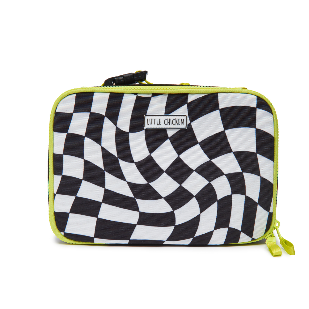 Customizable Lunch Box - Black & White Checkered