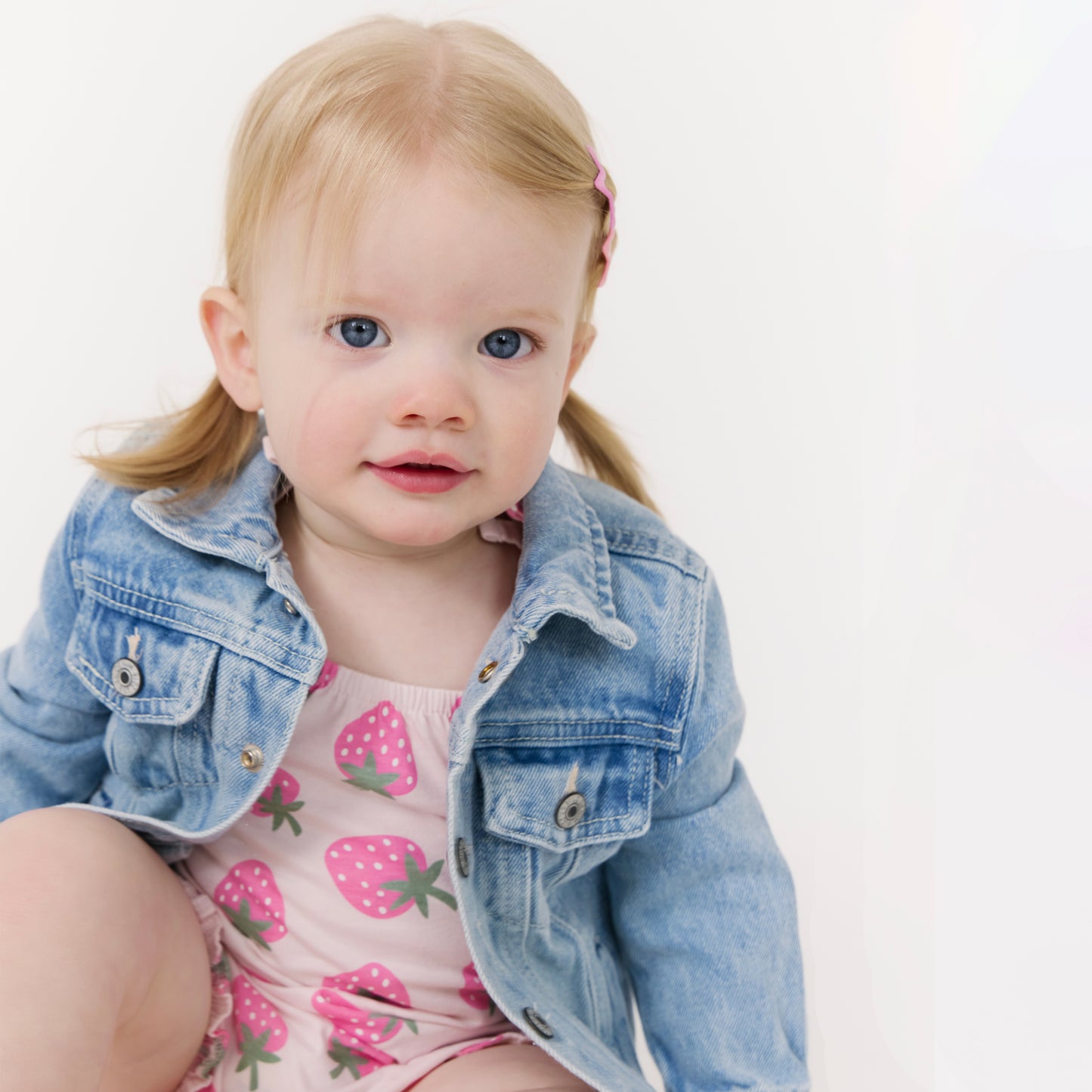 Personalized Baby Denim Jacket – Embroidered Name, Light Wash