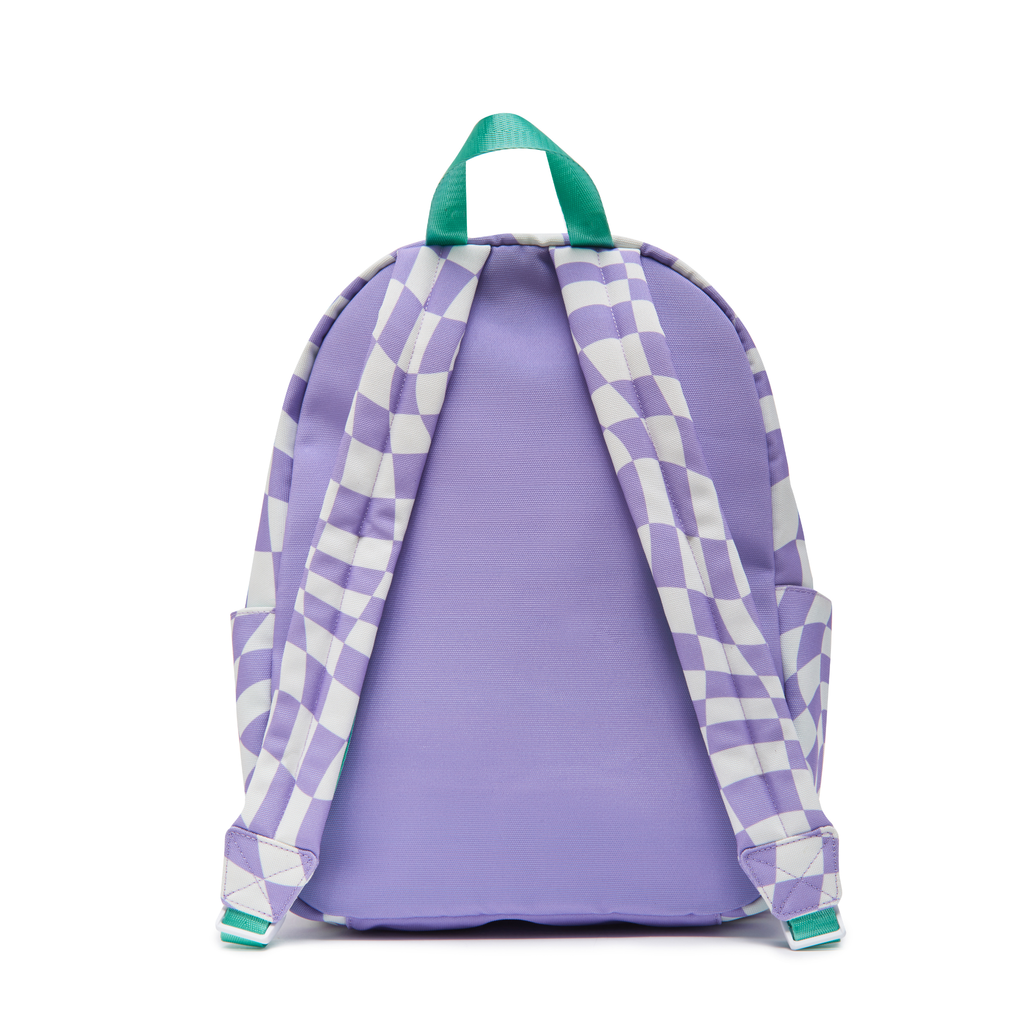 Customizable Backpack With Patches- Purple Checkered