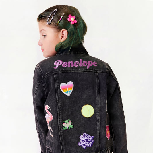 Embroidered Personalized Kids Denim Jacket | Custom Kids Jean Jacket