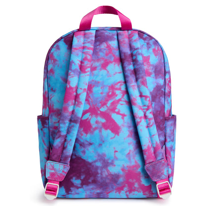 Personalized Purple Tie Dye Patched Kids Backpack, Large