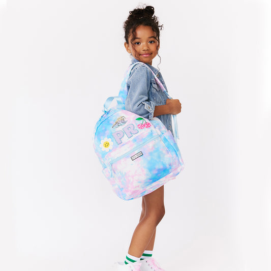 Customizable Backpack - Dreamy Tie Dye With Patches