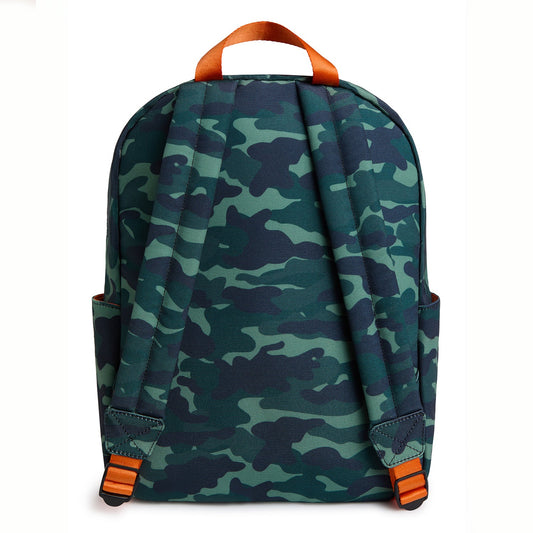 back view of kids camo backpack