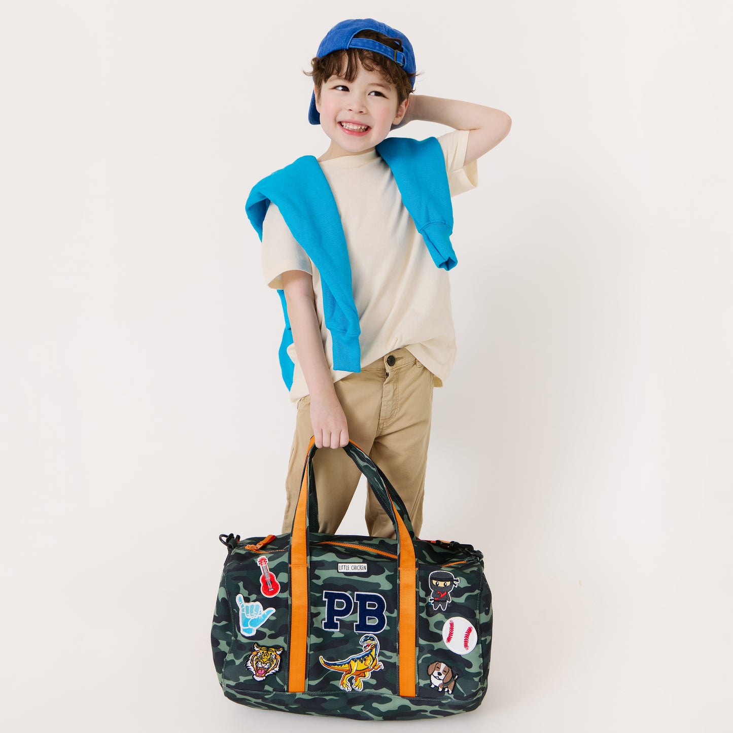 Customizable Camo Kids Duffle Bag – Personalized Travel & Sleepover Bag