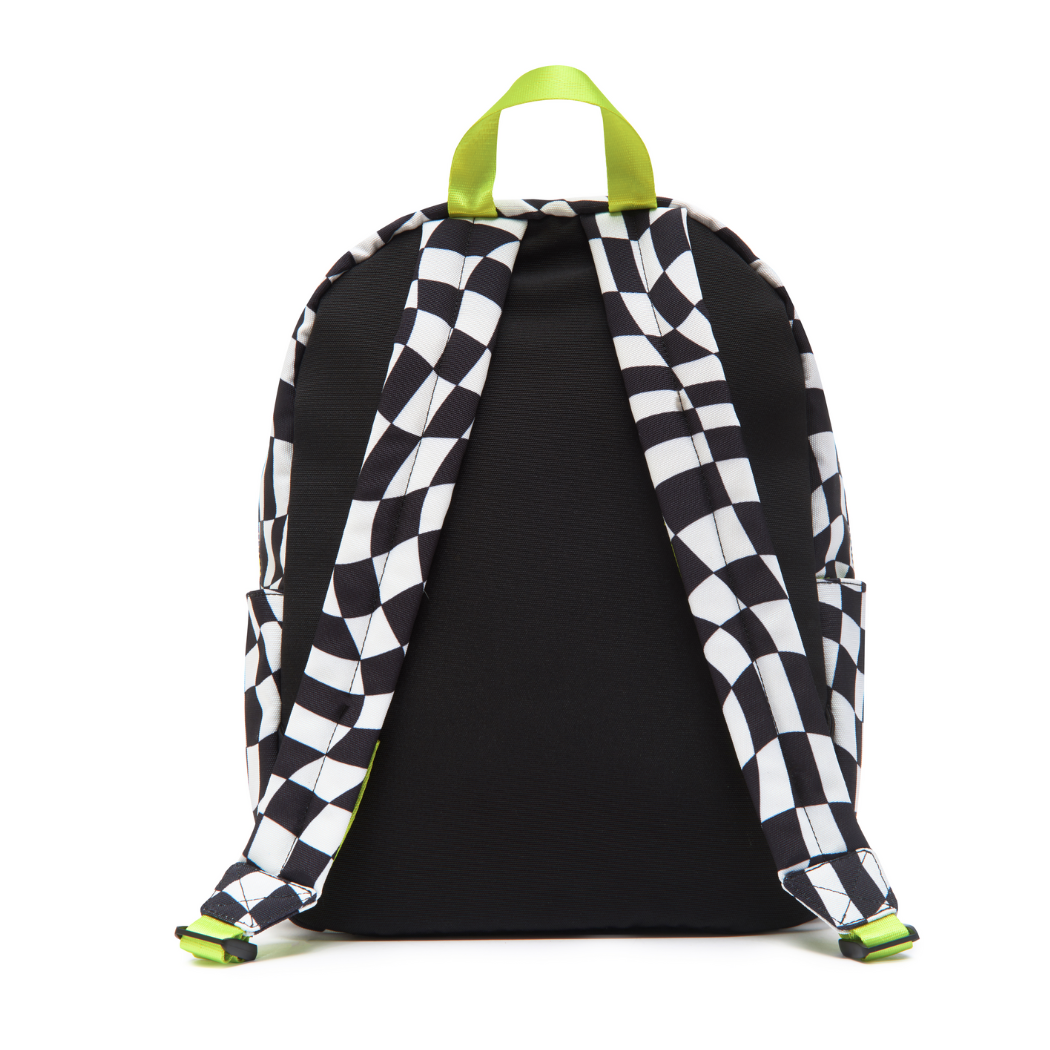 Customizable Backpack - Black & White Checkered With Patches