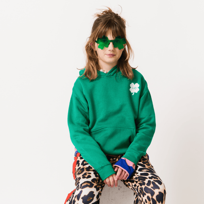 Clover Initial Hoodie