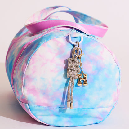 Gold Initial Letter Bag Charm Keychain