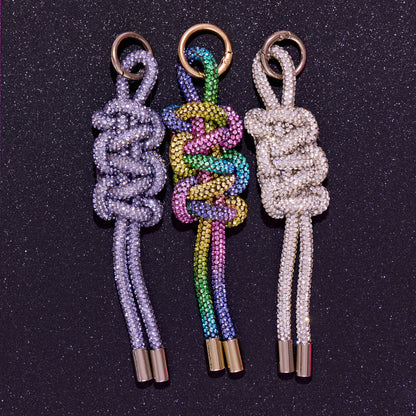 Crystal Rope Bag Charm Keychain