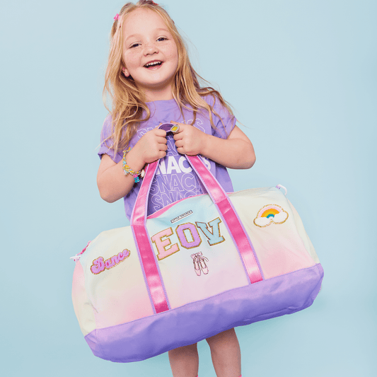 Customizable 6 PATCH Rainbow Duffle Bag