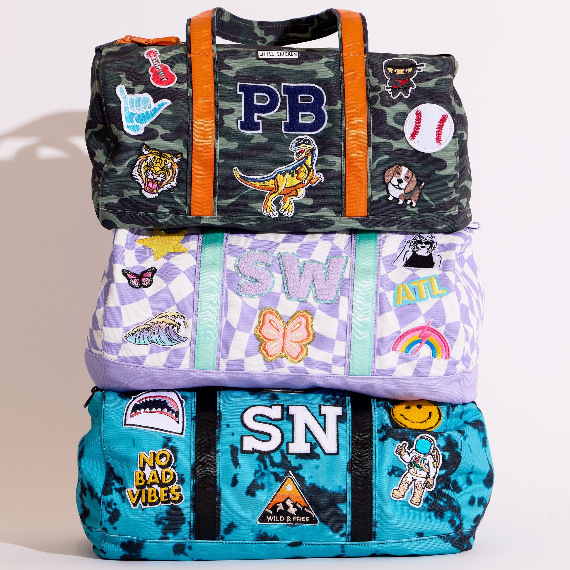 Customizable Tie Dye Kids Duffle Bag, Personalized Duffle Bag for Kids